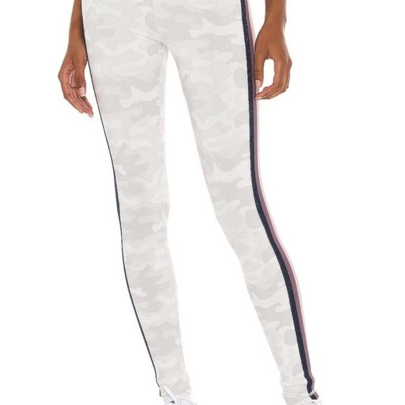 SPIRITUAL GANGSTER White/Gray Camo Glitter Side stripe Legging - Picture 2 of 7